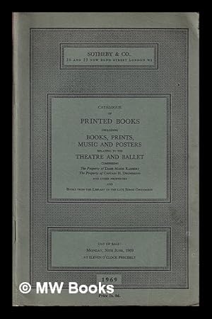 Seller image for Printed books including books, prints, music and posters relating to the theatre and ballet. 1969 June 30 for sale by MW Books