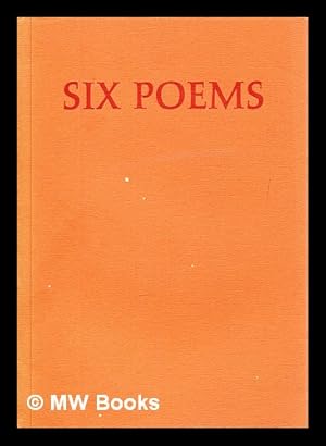 Imagen del vendedor de Six poems a la venta por MW Books