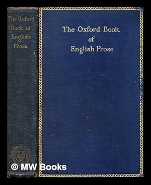 Imagen del vendedor de The Oxford book of English prose a la venta por MW Books