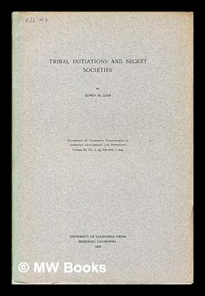 Seller image for Tribal initiations and secret societies for sale by MW Books