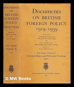 Imagen del vendedor de Documents on British foreign policy, 1919-1939 - First series, Volume 9 : German Affairs, 1920 a la venta por MW Books