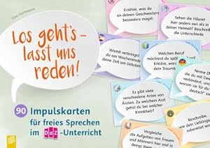 Bild des Verkufers fr Los geht's - lasst uns reden! : 90 Impulskarten fr freies Sprechen im DaZ-Unterricht zum Verkauf von AHA-BUCH GmbH