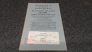 Imagen del vendedor de Raphaels Astronomical Ephemeris of the Planets Places for 1919 a la venta por BoundlessBookstore