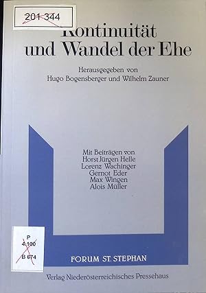 Bild des Verkufers fr Sechs Thesen zur Ehe - in: Kontinuitt und Wandel der Ehe. Forum St. Stephan ; Bd. 7 zum Verkauf von books4less (Versandantiquariat Petra Gros GmbH & Co. KG)