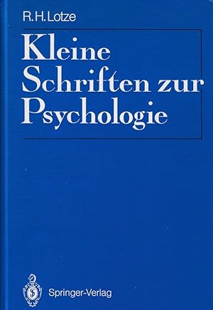 Imagen del vendedor de Kleine Schriften zur Psychologie: Eingeleitet und mit Materialien zur Rezeptionsgeschichte versehen von Reinhardt Pester a la venta por Romanord