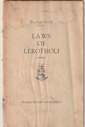 Basutoland - Laws of Lerotholi (Revised)
