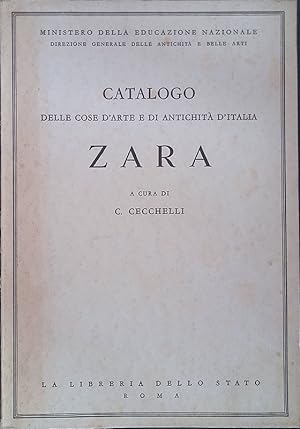Immagine del venditore per Catalogo della cose d'arte e di antichit d'Italia. Zara venduto da FolignoLibri
