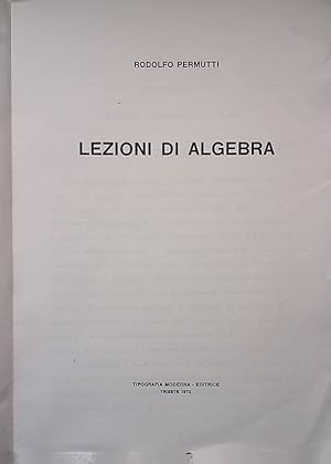 Lezioni di algebra