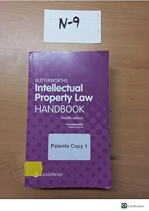 Bild des Verkufers fr Butterworths Intellectual Property Law Handbook 12th edition Consultant editor Phillips zum Verkauf von UK LAW BOOK SELLERS LTD