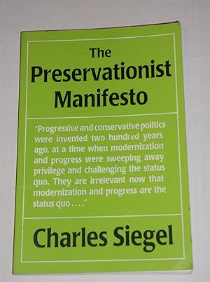 Seller image for The Preservationist Manifesto for sale by -OnTimeBooks-