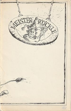 Bild des Verkufers fr Programmheft Joachim Werzlau MEISTER RCKLE 15. November 1977 zum Verkauf von Programmhefte24 Schauspiel und Musiktheater der letzten 150 Jahre
