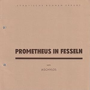 Immagine del venditore per Programmheft Aischylos PROMETHEUS IN FESSELN Spieljahr 1988 Heft 3 venduto da Programmhefte24 Schauspiel und Musiktheater der letzten 150 Jahre