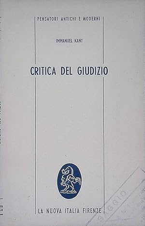 Immagine del venditore per Critica del giudizio. Antologia venduto da FolignoLibri