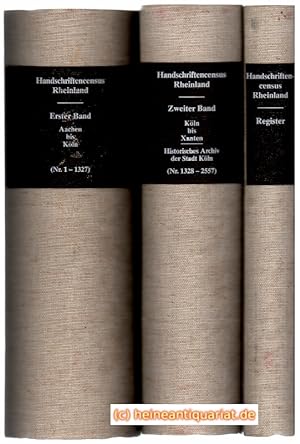 Handschriftencensus Rheinland. 2 Bände + Registerband. Erfassung mittelalterlicher Handschriften ...