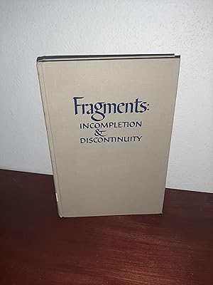 Immagine del venditore per Fragments--Incompletion and Discontinuity venduto da AwardWinningBooks