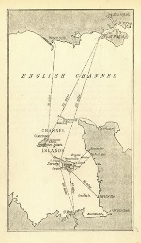 Sketch Map of The Channel Islands in the English Channel