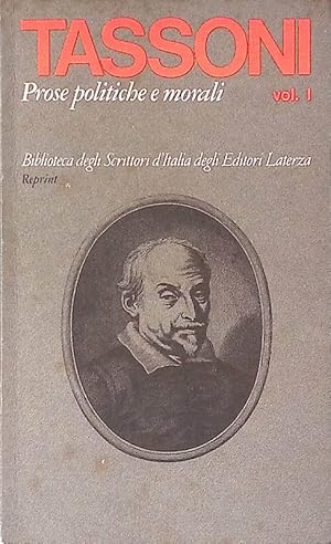 Immagine del venditore per Alessandro Tassoni. Prose politiche e morali. Vol.I venduto da FolignoLibri