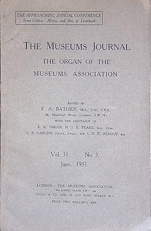 Imagen del vendedor de The Museums Journal. The Organ of the Museums Association - Vol. 31 N. 3 June 1931 a la venta por FolignoLibri