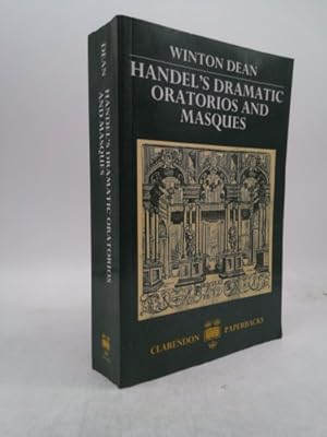 Bild des Verkufers fr Handel's Dramatic Oratorios and Masques zum Verkauf von ThriftBooksVintage