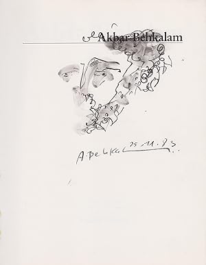 Bild des Verkufers fr Akbar Behkalam. (Signierte Skizze!). zum Verkauf von Antiquariat Schwarz & Grmling GbR