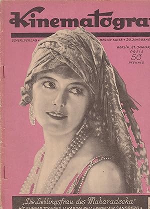 Kinematograph Nummer 989, 31. Januar 1926. "Die Lieblingsfrau des Maharadscha".