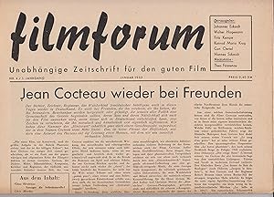 Filmforum, 1. Jahrgang 1952, Nr 4-9. Unabhängige Zeitschrift für den guten Film.