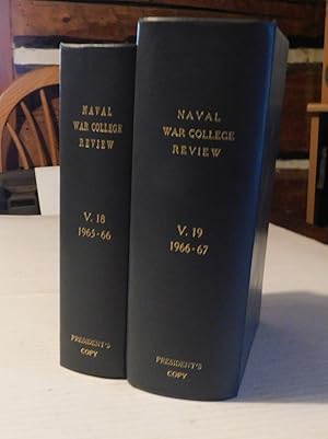 Image du vendeur pour NAVAL WAR COLLEGE REVIEW. Volume 18 Numbers 1-10 and Volume 19 Numbers 1-10. [FROM THE LIBRARY OF THE PRESIDENT OF THE COLLEGE ADMIRAL JOHN T. HAYWARD]. (20 issues bound in 2 volumes). mis en vente par Blue Mountain Books & Manuscripts, Ltd.