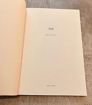 Imagen del vendedor de ERR, a David Shrigley Art Book (WHITE COVER EDITION) a la venta por PAPPINFUSS Books