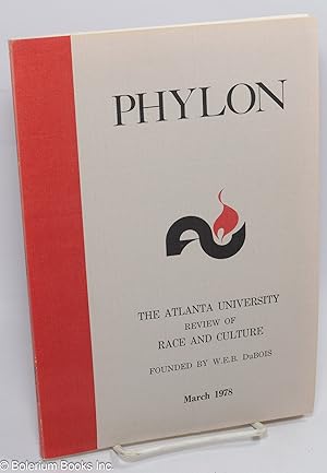 Immagine del venditore per Phylon: The Atlanta University review of race and culture; vol. 39, #1: March 1978 venduto da Bolerium Books Inc.