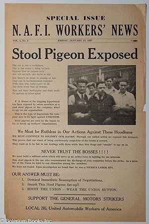 NAFI Workers' News. Special issue. Vol. 1 no. 2 (January 15, 1937). Stool Pigeon Exposed