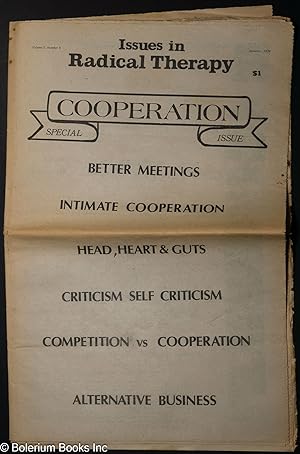 Bild des Verkufers fr Issues in Radical Therapy: vol. 2, #4, Autumn 1974; Special Issue: Cooperation zum Verkauf von Bolerium Books Inc.