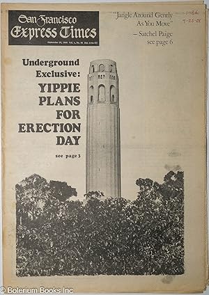 Imagen del vendedor de San Francisco Express Times, vol. 1, #36, Sept. 25, 1968: Yippie Plans for Erection Day a la venta por Bolerium Books Inc.