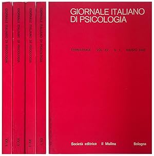 Image du vendeur pour Giornale Italiano di Psicologia. Vol.XV, n.1-2-3-4, 1988. 4 VOLUMI mis en vente par FolignoLibri