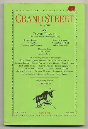 Imagen del vendedor de Grand Street - Vol. 5, No. 3, Spring 1986 a la venta por Between the Covers-Rare Books, Inc. ABAA