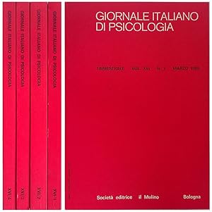 Immagine del venditore per Giornale Italiano di Psicologia. Vol.XVI, n.1-2-3-4, 1989. 4 VOLUMI venduto da FolignoLibri