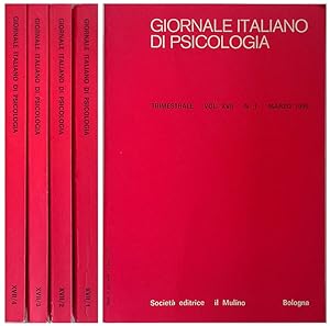 Image du vendeur pour Giornale Italiano di Psicologia. Vol.XVII, n.1-2-3-4, 1990. 4 VOLUMI mis en vente par FolignoLibri