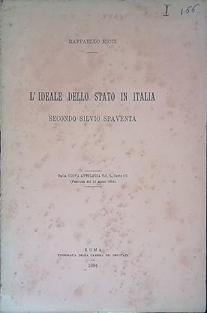 Seller image for L'ideale dello Stato in Italia secondo Silvio Spaventa for sale by FolignoLibri