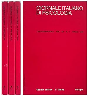 Image du vendeur pour Giornale Italiano di Psicologia. Vol.XII, n.1-2-3, 1985. 3 VOLUMI mis en vente par FolignoLibri