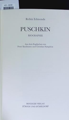 Bild des Verkufers fr Puschkin. Biographie. zum Verkauf von Antiquariat Bookfarm