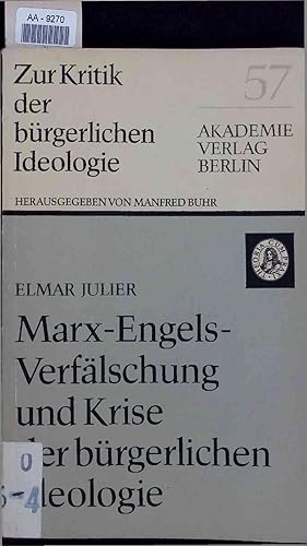 Seller image for Marx-Engels-Verflschung und Krise der brgerlichen Ideologie. for sale by Antiquariat Bookfarm