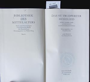 Bild des Verkufers fr Das St. Trudperter Hohelied. zum Verkauf von Antiquariat Bookfarm