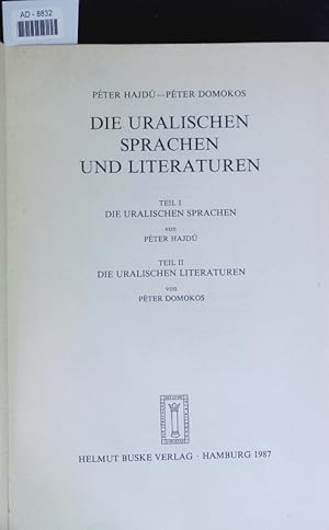 Imagen del vendedor de Die uralischen Sprachen und Literaturen. a la venta por Antiquariat Bookfarm