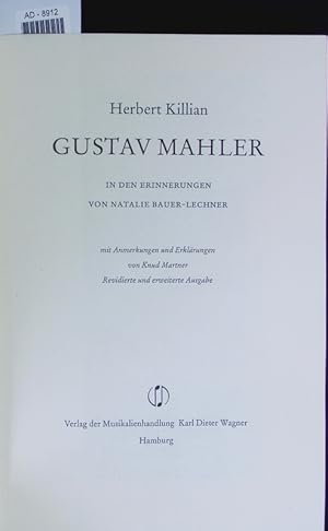 Seller image for Gustav Mahler. for sale by Antiquariat Bookfarm