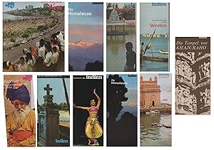 Sammlung von 10 Propekten Reisen, Indien (1970-80). Versch. Formate.