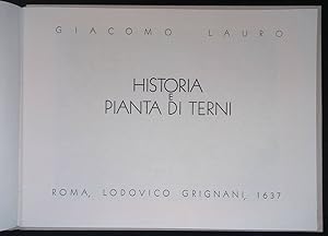Bild des Verkufers fr Historia e pianta di Terni zum Verkauf von FolignoLibri