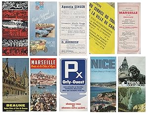 Sammlung von 10 Propekten Reisen, Frankreich (1970-80)