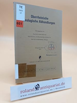 Oberrheinische Geologische Abhandlungen. Jahrgang 21, Heft 1/2, 1972.