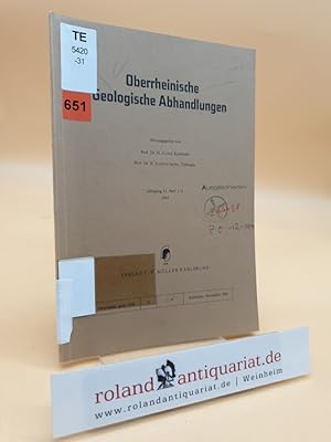 Oberrheinische Geologische Abhandlungen. Jahrgang 31, Heft 1/2, 1982.