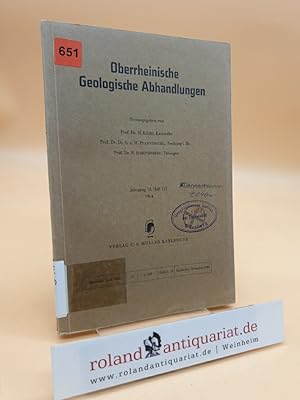 Oberrheinische Geologische Abhandlungen. Jahrgang 13, Heft 1/2, 1964.