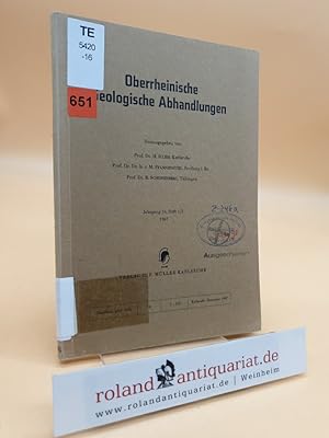 Oberrheinische Geologische Abhandlungen. Jahrgang 16, Heft 1/2, 1967.